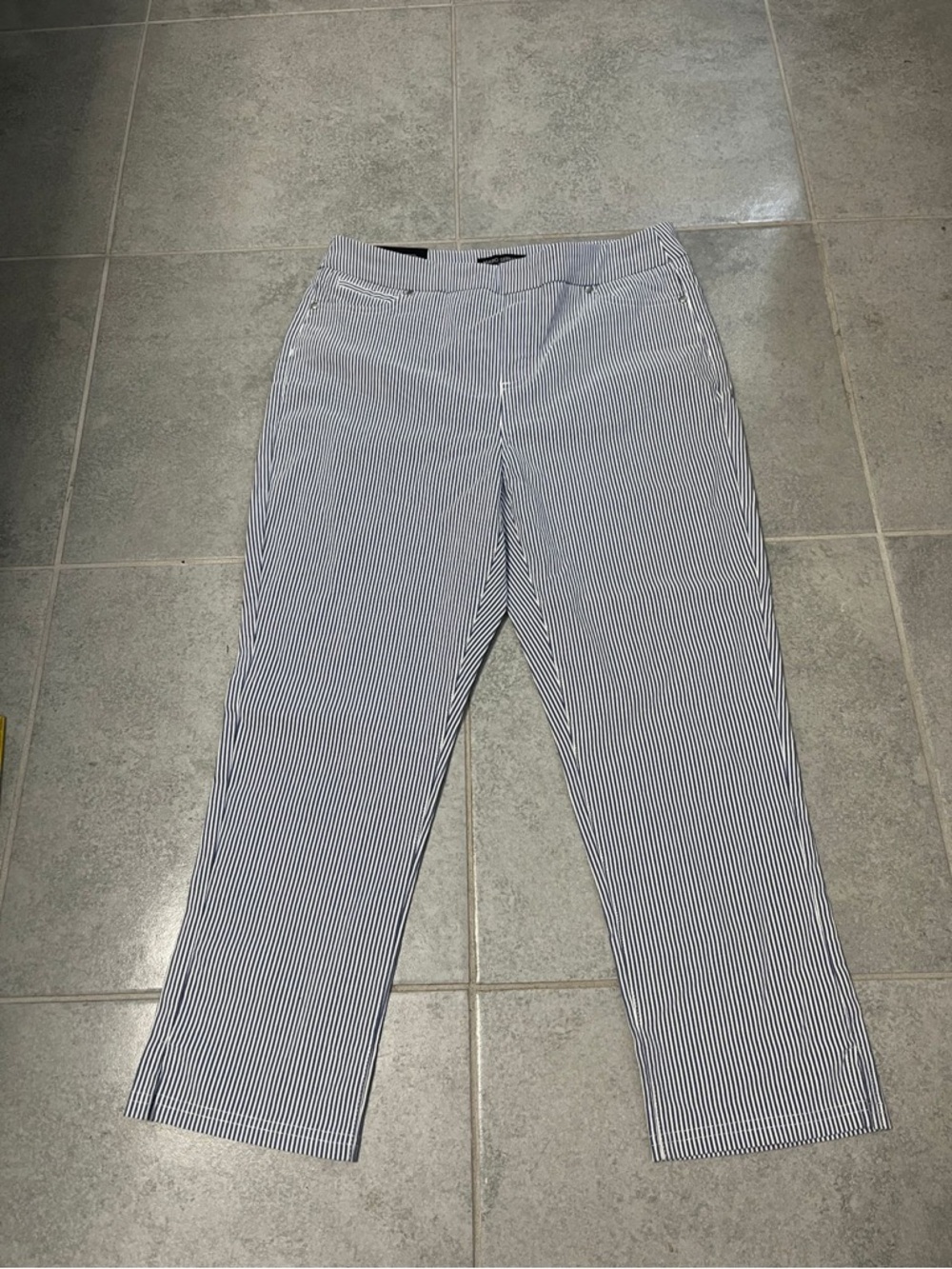 Mario Serrani Navy and White Pinstripe Chinos